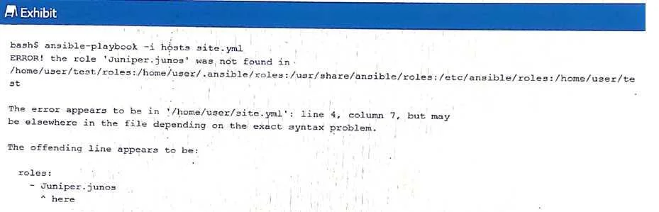 JN0-224 question #22 exhibit 1