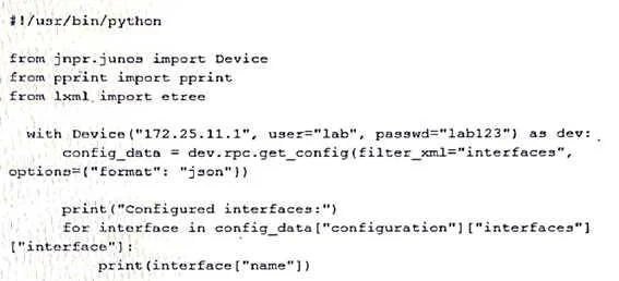 JN0-224 question #31 exhibit 1