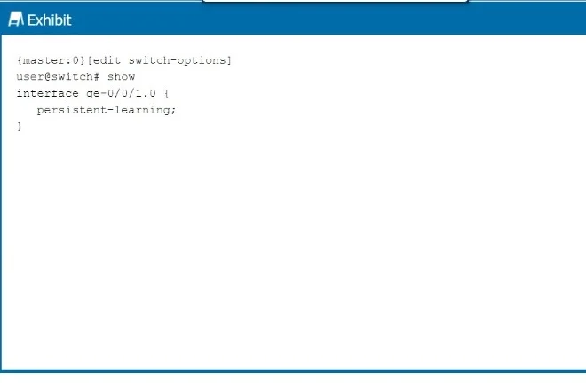 JN0-281 question #31 exhibit