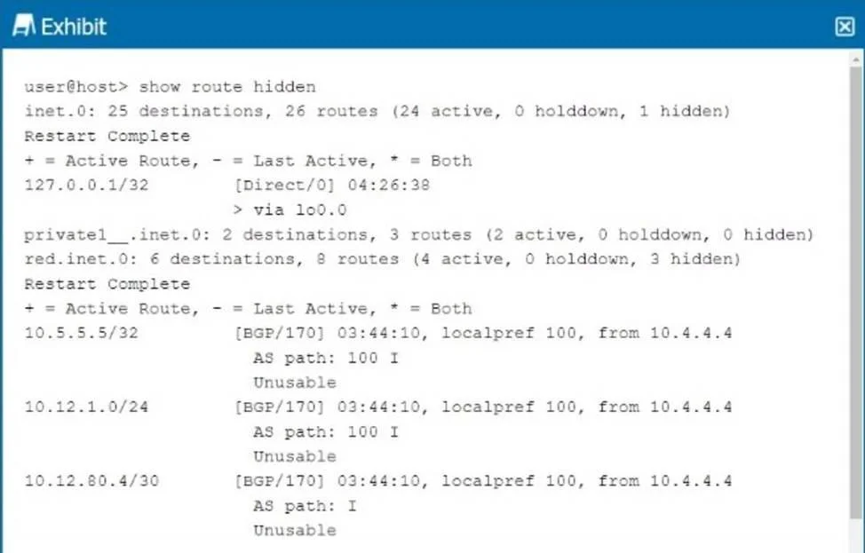 JN0-281 question #49 exhibit