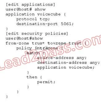 JN0-332 question #119 exhibit