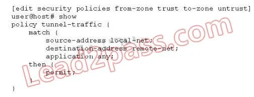 JN0-332 question #112 exhibit