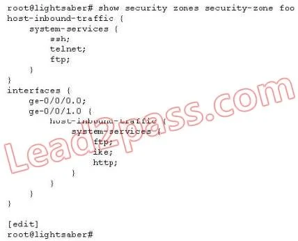 JN0-332 question #19 exhibit
