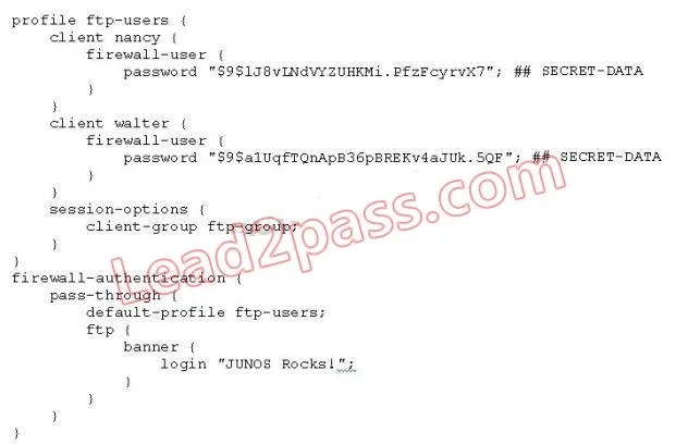 JN0-332 question #156 exhibit