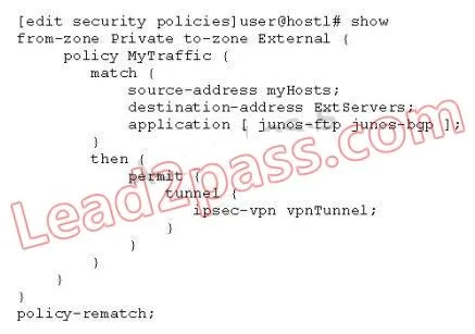 JN0-332 question #155 exhibit