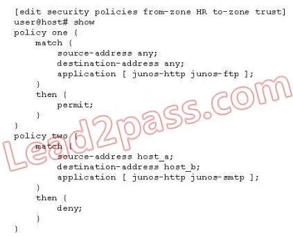 JN0-332 question #85 exhibit