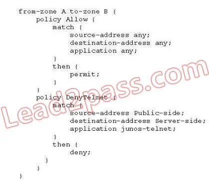 JN0-332 question #17 exhibit