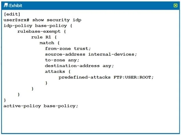 JN0-334 question #27 exhibit