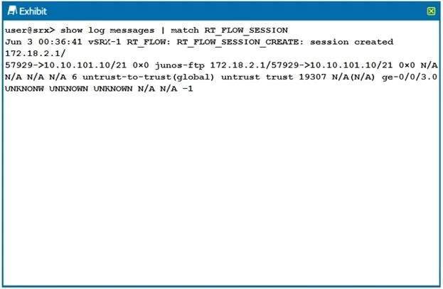 JN0-334 question #17 exhibit