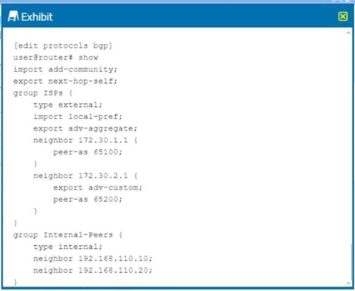 JN0-349 question #17 exhibit