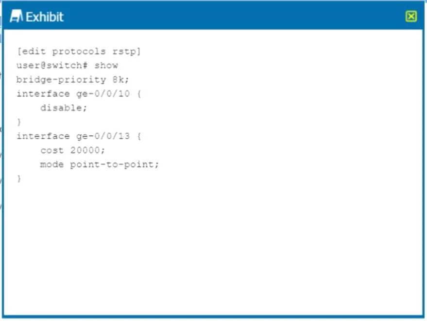 JN0-349 question #50 exhibit