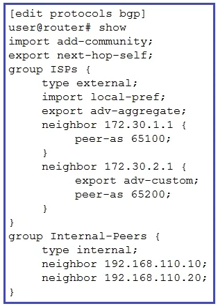 JN0-349 question #134 exhibit