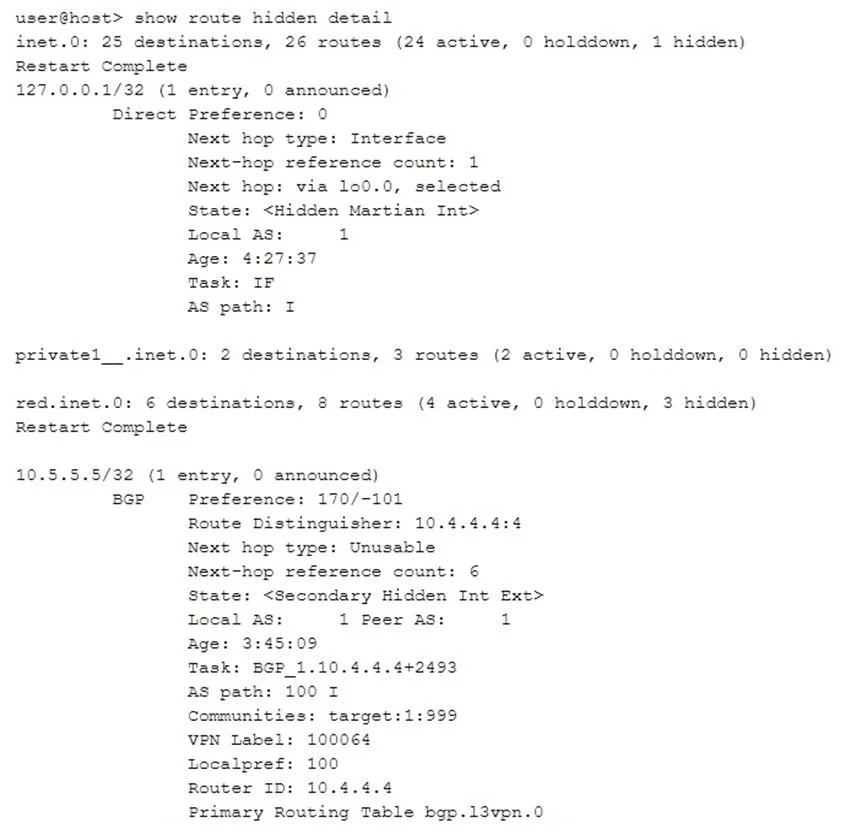 JN0-351 question #105 exhibit