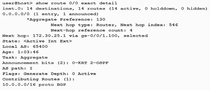 JN0-351 question #68 exhibit