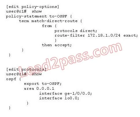JN0-360 question #122 exhibit