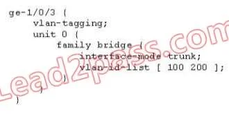 JN0-361 question #66 exhibit