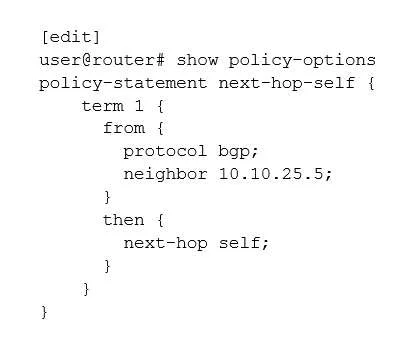 JN0-361 question #3 exhibit