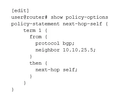 JN0-362 question #75 exhibit