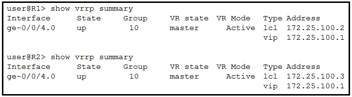 JN0-363 question #9 exhibit