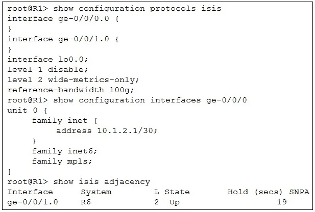 JN0-363 question #22 exhibit