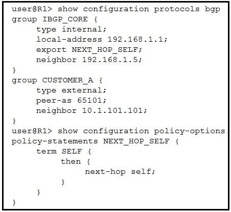 JN0-363 question #103 exhibit