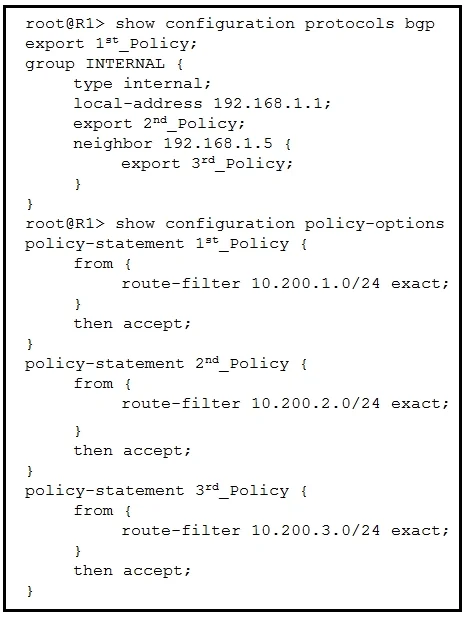 JN0-363 question #45 exhibit