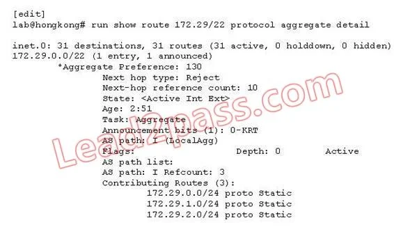 JN0-370 question #104 exhibit