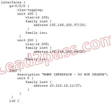 JN0-370 question #36 exhibit 1