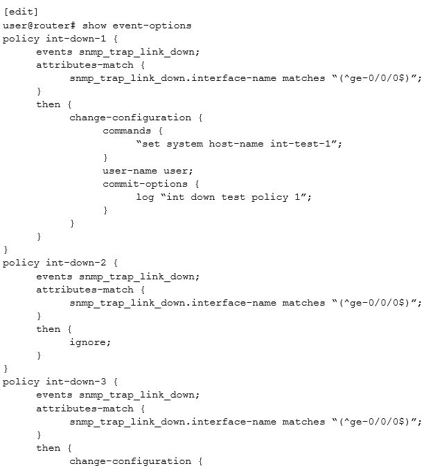 JN0-420 question #54 exhibit 1