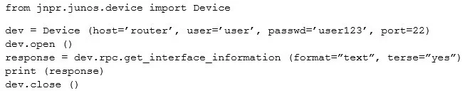 JN0-422 question #43 exhibit