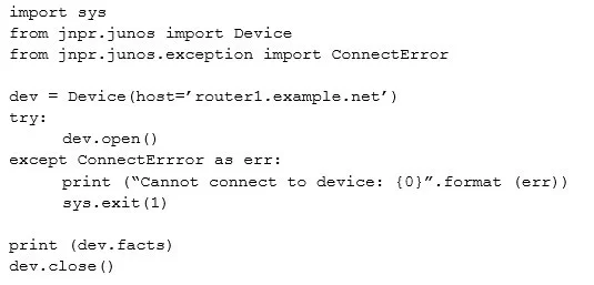 JN0-422 question #52 exhibit