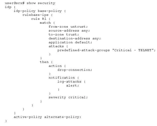 JN0-632 question #61 exhibit