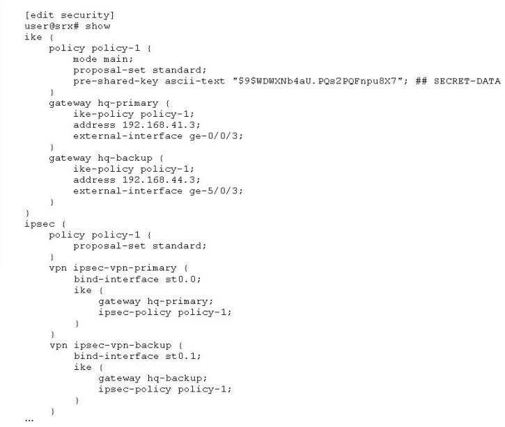 JN0-632 question #127 exhibit