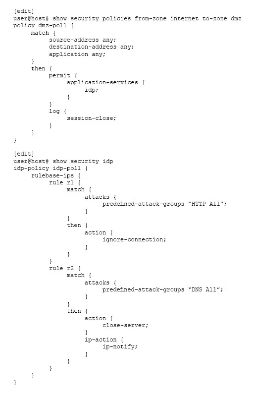 JN0-635 question #9 exhibit