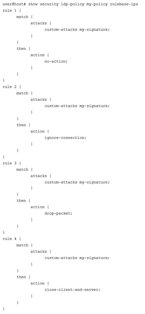 JN0-635 question #87 exhibit