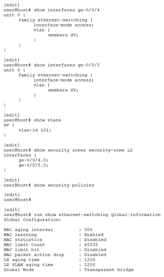 JN0-635 question #138 exhibit