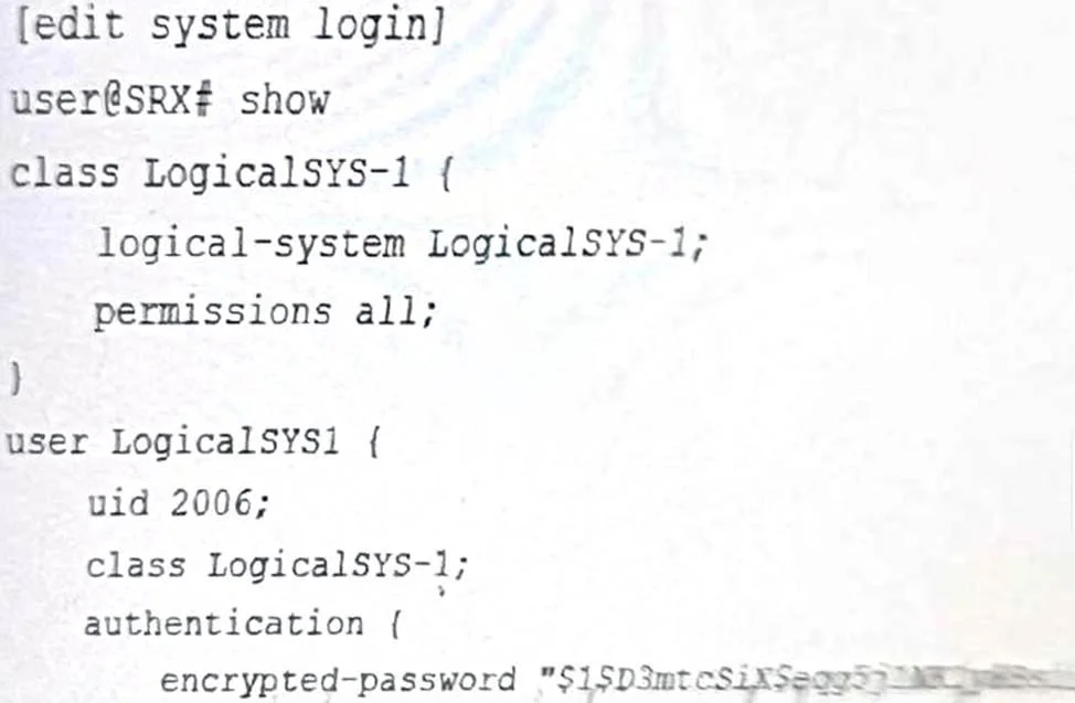 JN0-637 question #63 exhibit