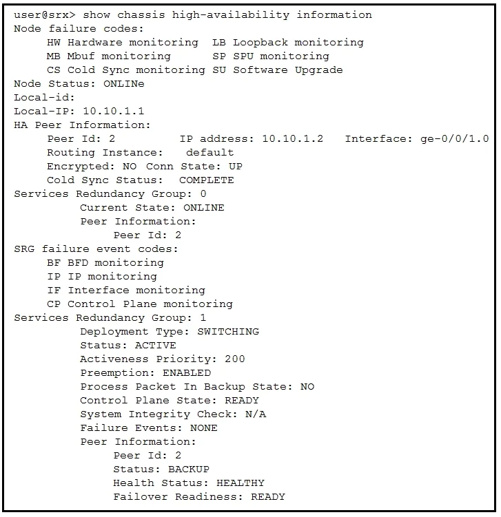 JN0-637 question #33 exhibit