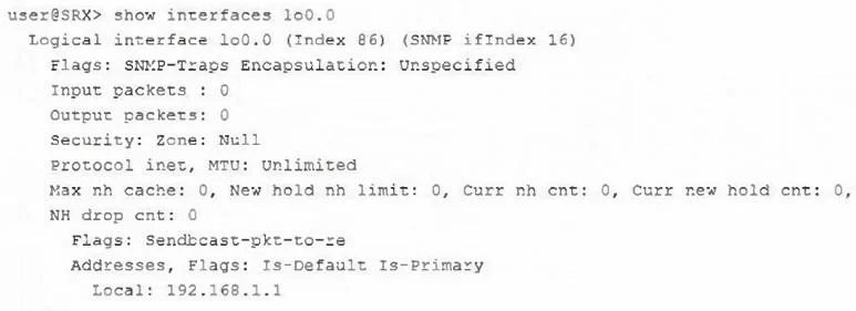 JN0-637 question #66 exhibit
