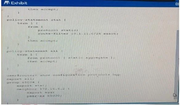 JN0-643 question #291 exhibit 2