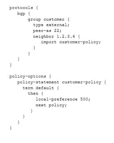 JN0-647 question #23 exhibit