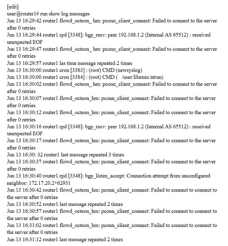 JN0-647 question #50 exhibit 3
