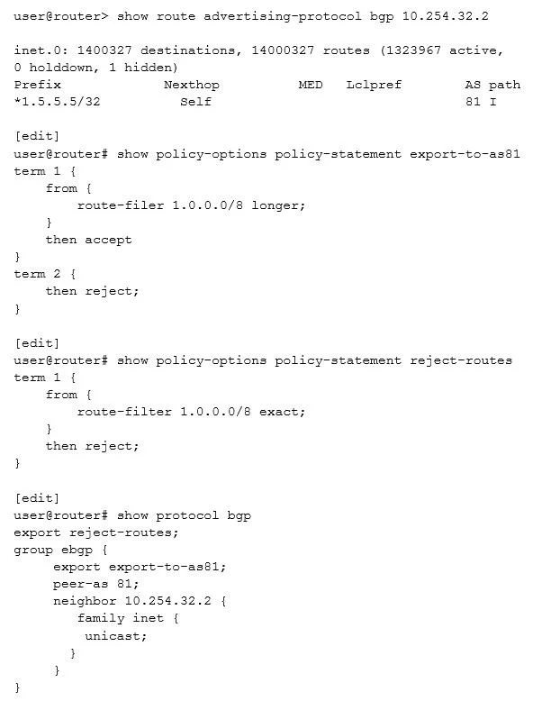 JN0-647 question #54 exhibit