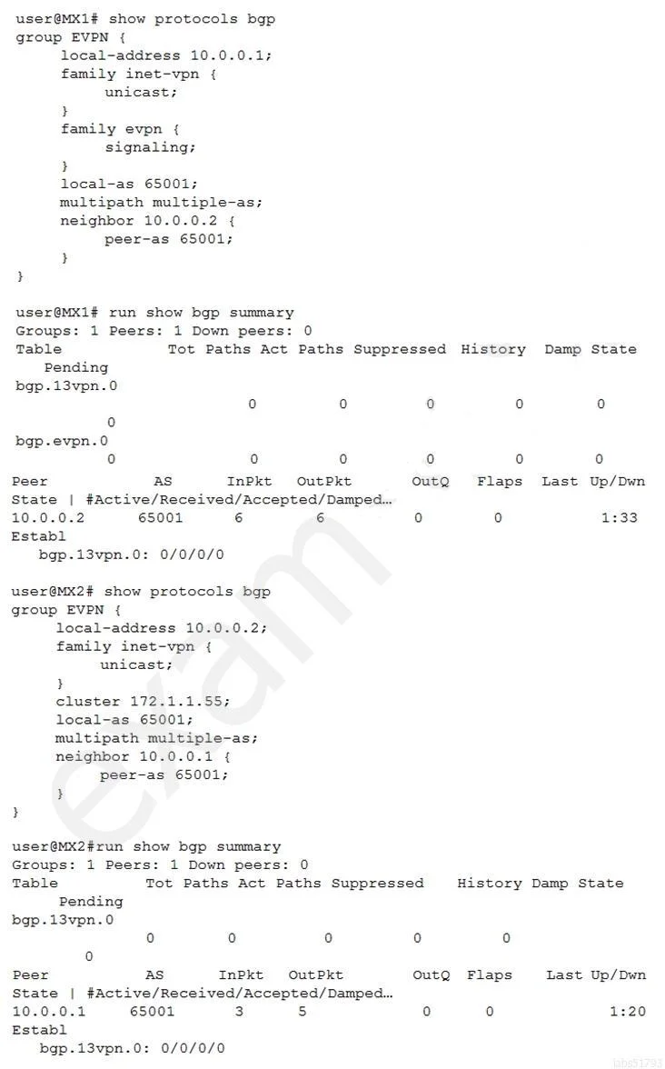 JN0-648 question #14 exhibit