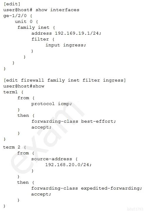 JN0-649 question #8 exhibit