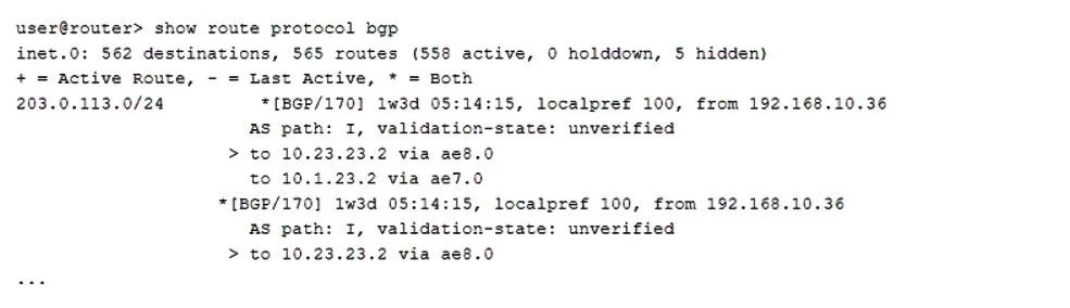 JN0-649 question #190 exhibit