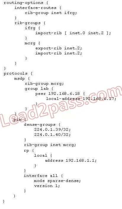 JN0-660 question #24 exhibit