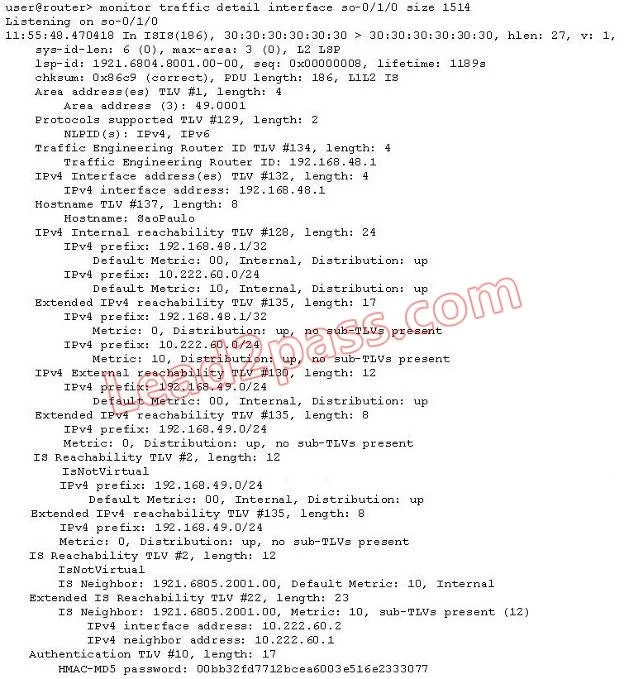 JN0-660 question #130 exhibit