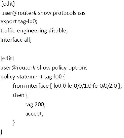 JN0-660 question #184 exhibit