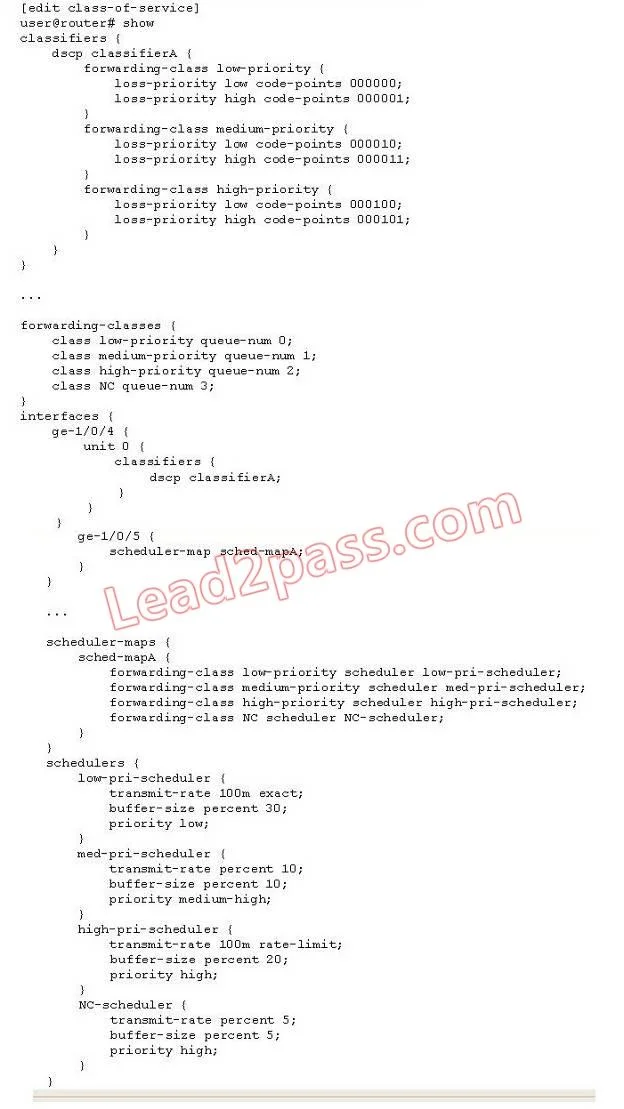 JN0-660 question #127 exhibit